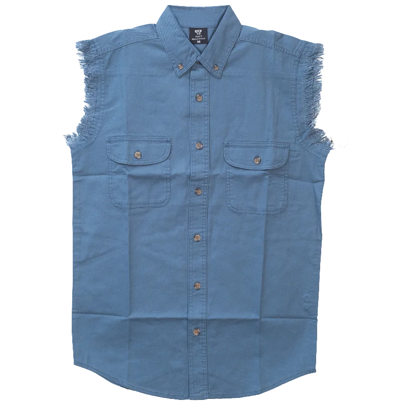 VB701 - Mens Cutoffs Light Blue Shirt Bold Men's Statement