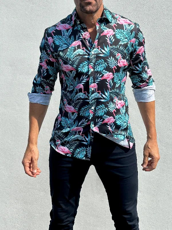 Flamingo Party Shirt- Small Batch #506 Lumberjack