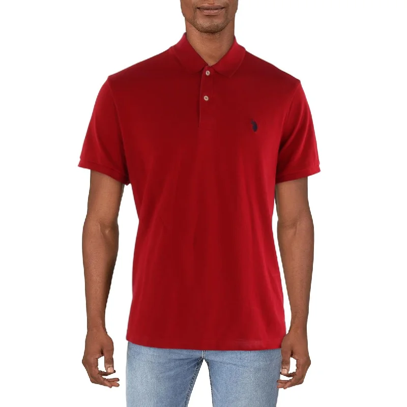 U.S. Polo Assn. Mens Pique Short Sleeves Polo Shirt Monochromatic All