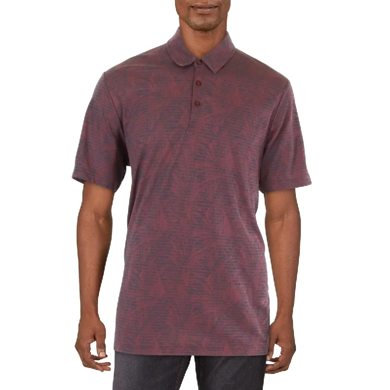 Travis Mathew Mens Collared Printed Polo Vintage Men's 1970S Disco