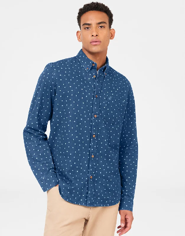 Ben Sherman Indigo Card Print Shirt Adventure