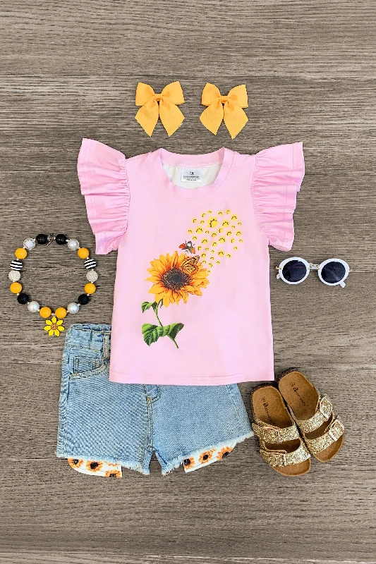 Sunflower & Sunshine Denim Short Set Tailored