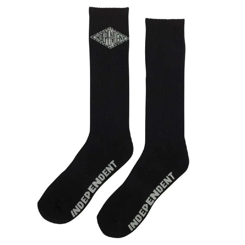 Independent Diamond Groundwork Men's Crew Socks - Black Vacation