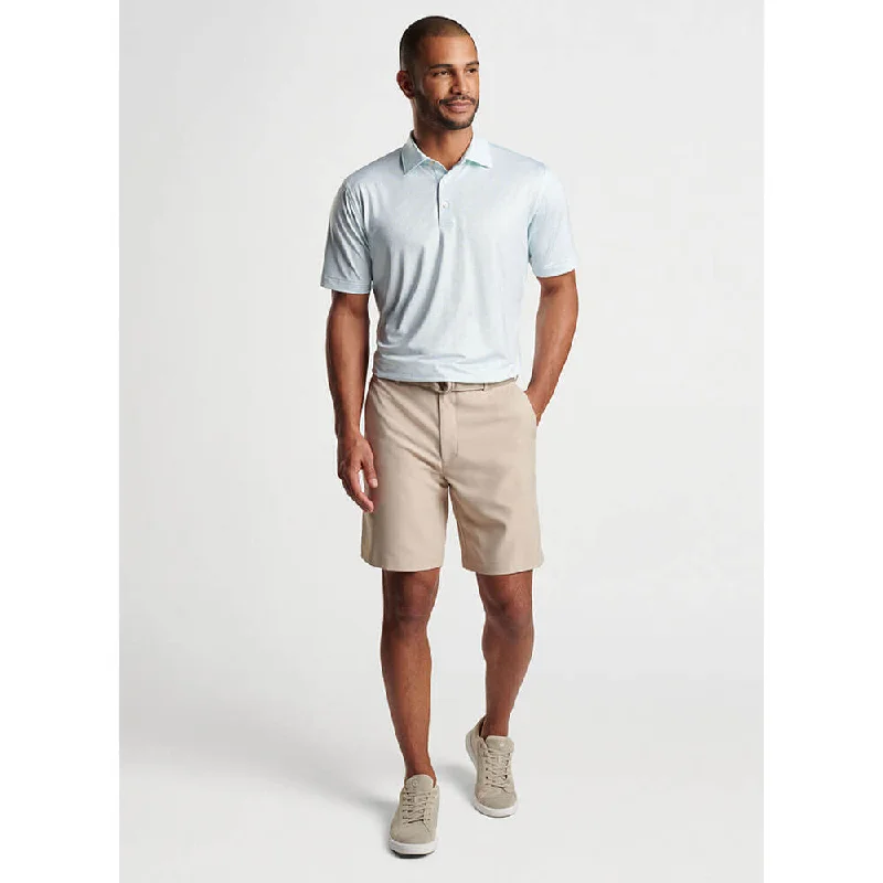 Peter Millar The Bees Knees Performance Jersey Polo Shirt - White/Spritzer Tough Men's Tactical