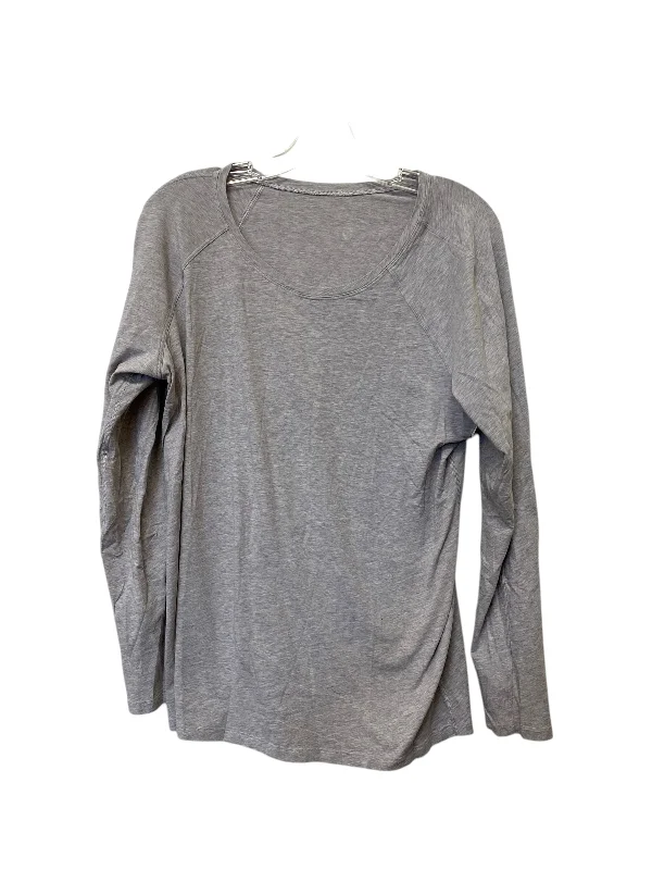 Athletic Top Long Sleeve Crewneck By Lululemon In Grey, Size: 12 Classic Men's Pin