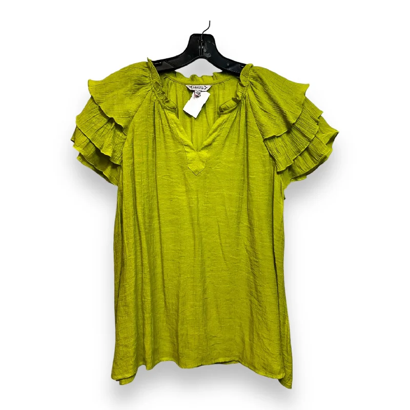 Top Sleeveless By Nanette Lepore In Chartreuse, Size: Xl British Gentleman Style