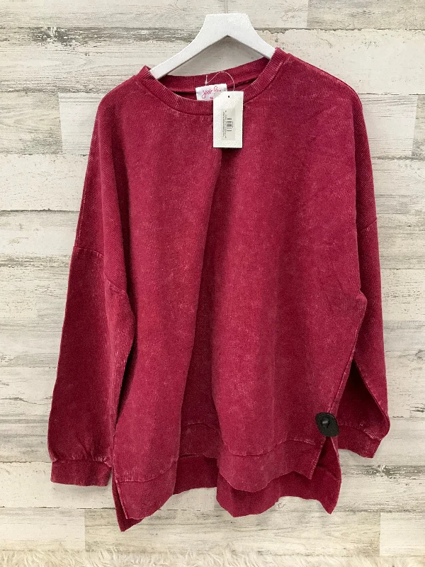 Top Long Sleeve By Clothes Mentor In Red, Size: 3x Unique Men's Upcycled