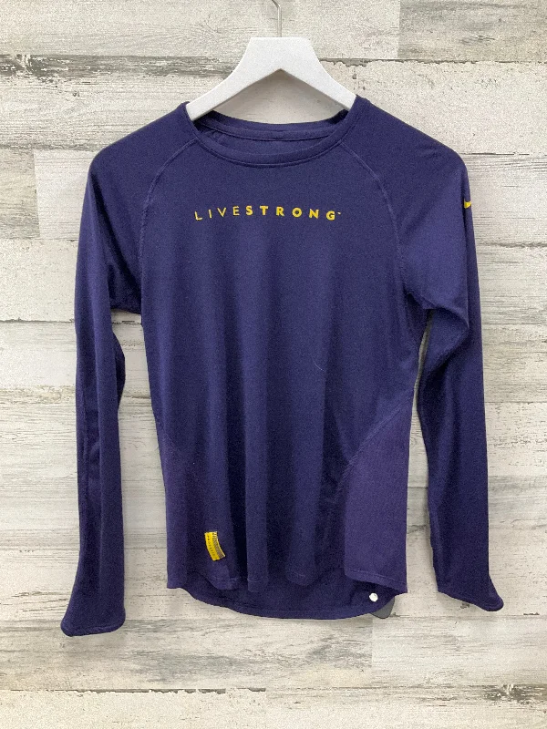 Athletic Top Long Sleeve Crewneck By Nike In Purple, Size: M Luxurious Men's High