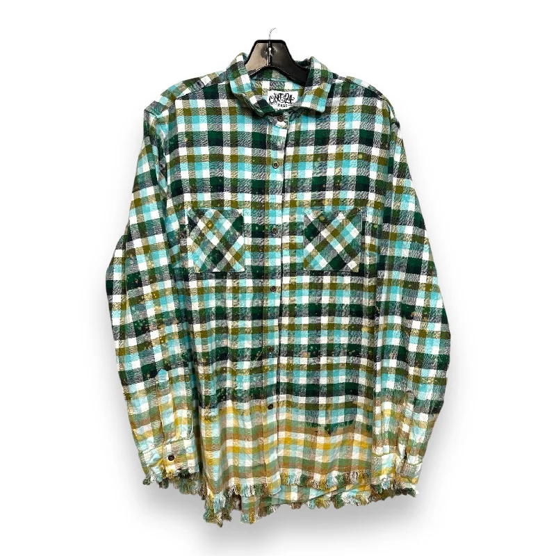 Top Long Sleeve By Cmb In Plaid, Size: Xl Refined Men's Hand