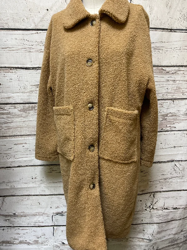 Coat Faux Fur & Sherpa By Clothes Mentor In Tan, Size: L Unique Men's Patch