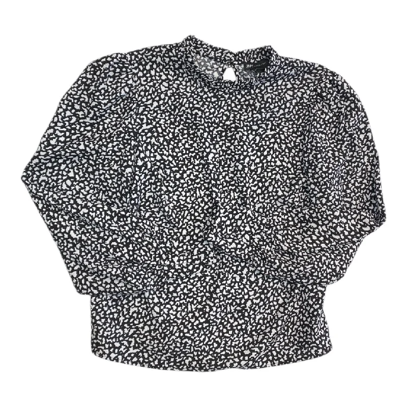 Top Ls By Jones New York In Black & White, Size:S Organic