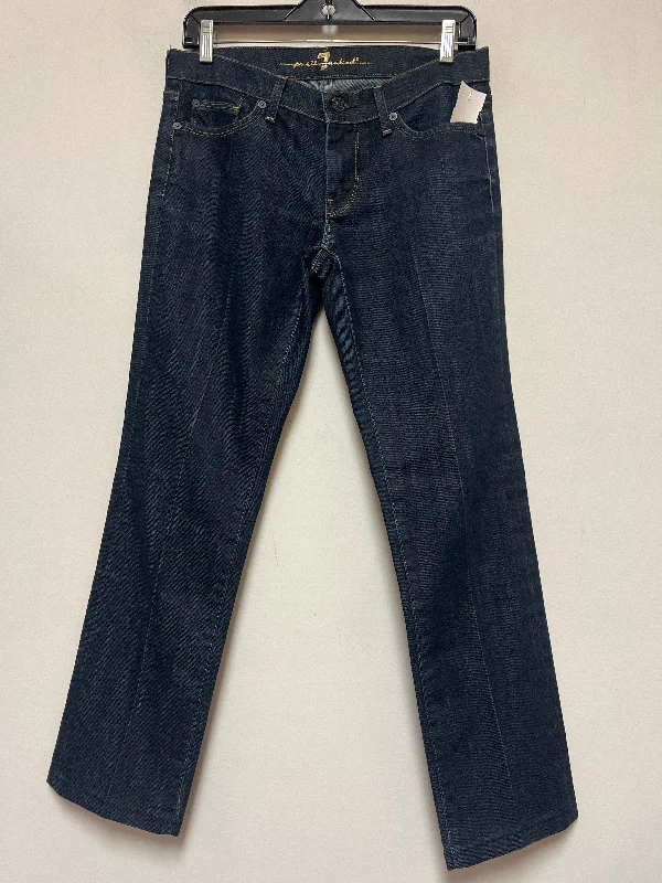 Blue Denim Jeans Boyfriend 7 For All Mankind, Size 6 Traditional Men's Country