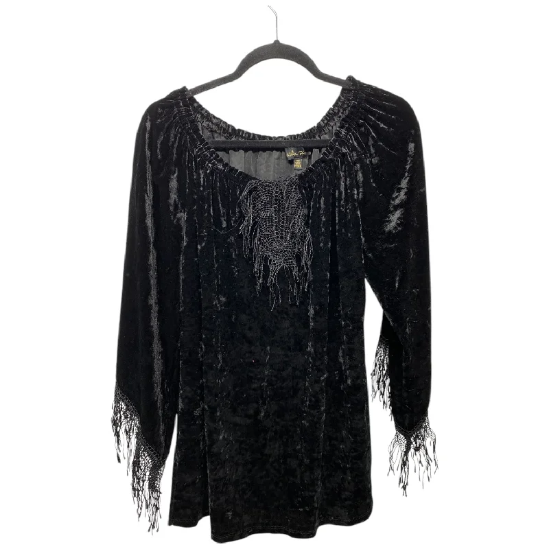 Top 3/4 Sleeve By Melissa Paige In Black, Size: M Casual Men's Loose