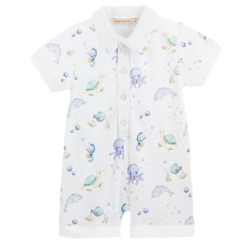 Under the Sea Blue Romper Sporty Men's Tennis