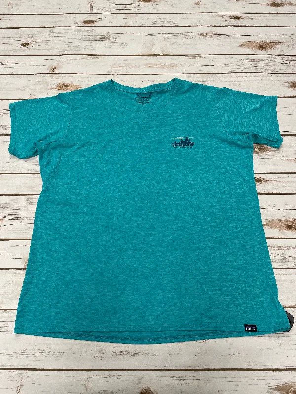 Athletic Top Short Sleeve By Patagonia In Green, Size: Xl Minimalist Men's Casual 