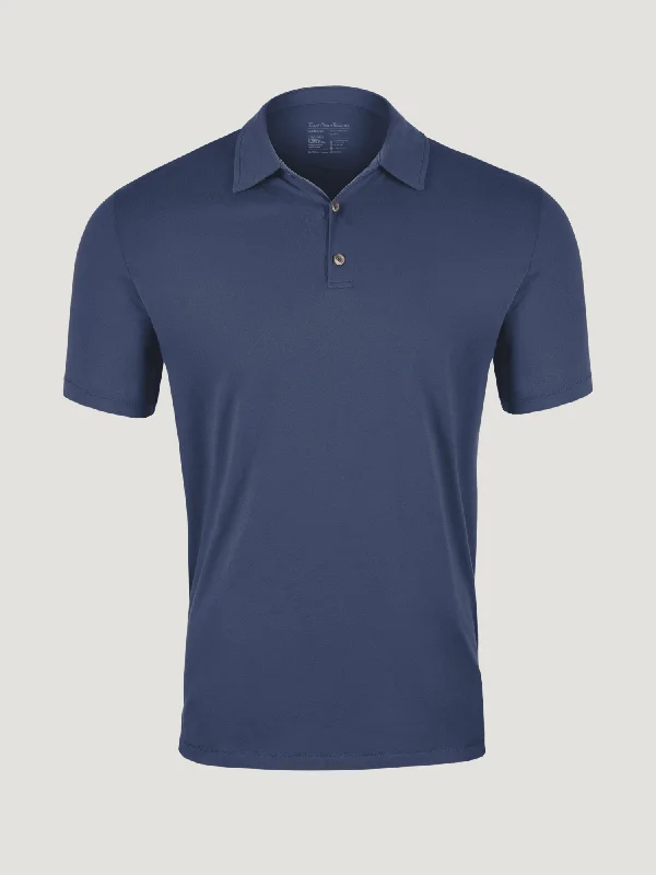 Steel Blue Torrey Polo FINAL SALE Unique Men's Upcycled