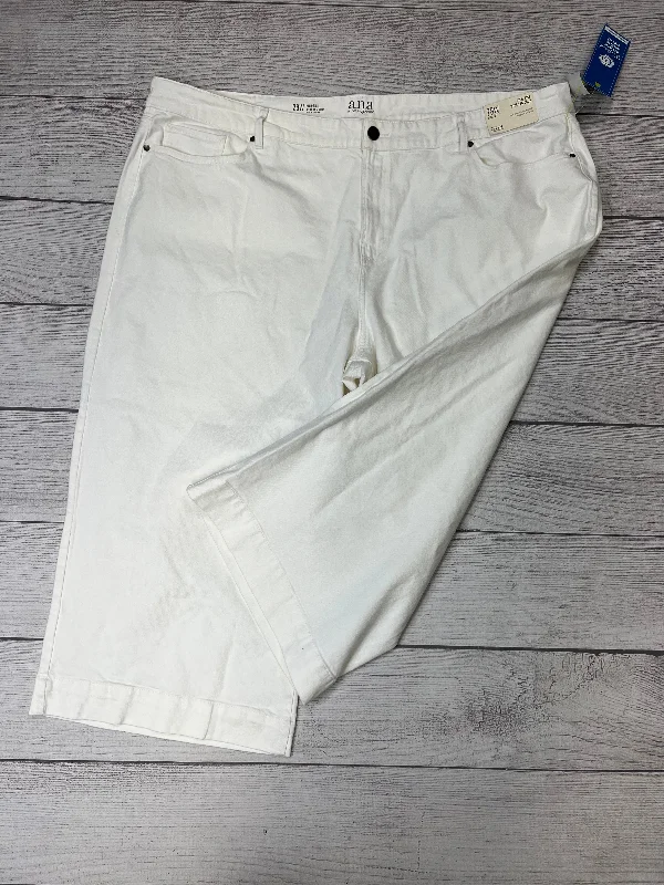 White Jeans Wide Leg Ana, Size 28 Bold Men's Statement