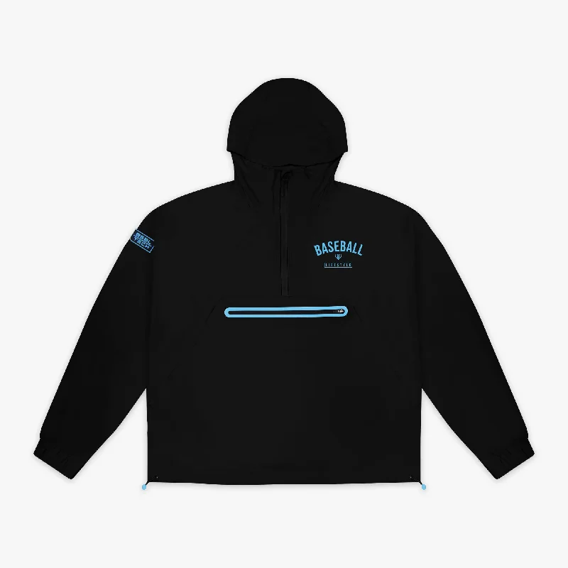 Heritage Premium Windbreaker - Black/Light Blue Modern Men's 