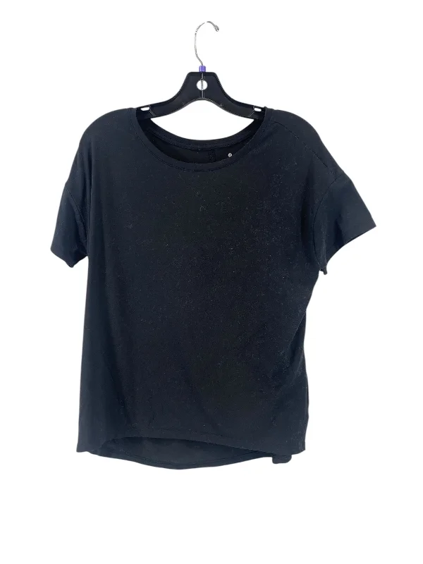 Athletic Top Short Sleeve By Athleta In Black, Size: S Gym