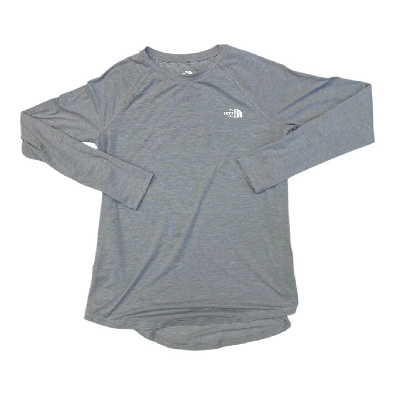 Athletic Top Ls Collar By The North Face In Grey, Size:M Elegant Men's Cashmere