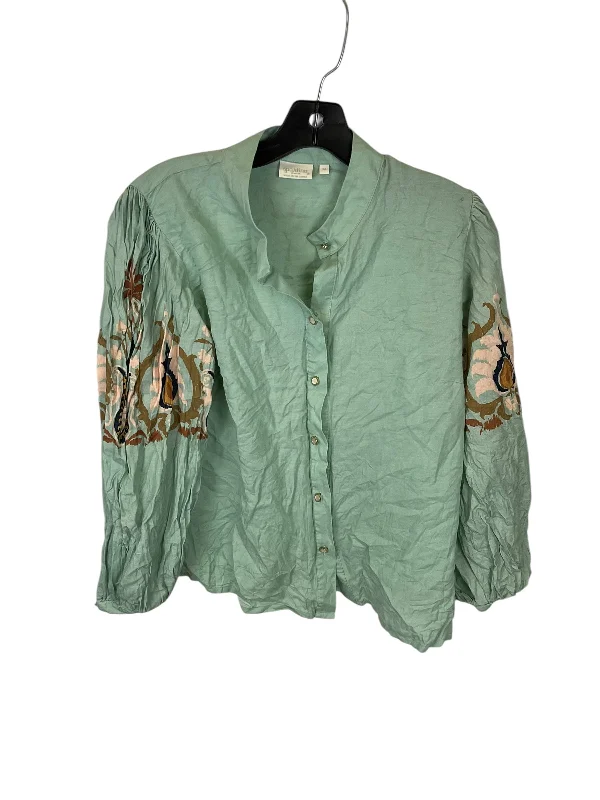 Top Long Sleeve Designer By Spartina In Green, Size: M Relaxed Men's Beach