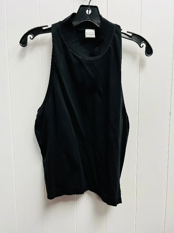 Black Athletic Tank Top Athleta, Size L Sleek Men's Metallic