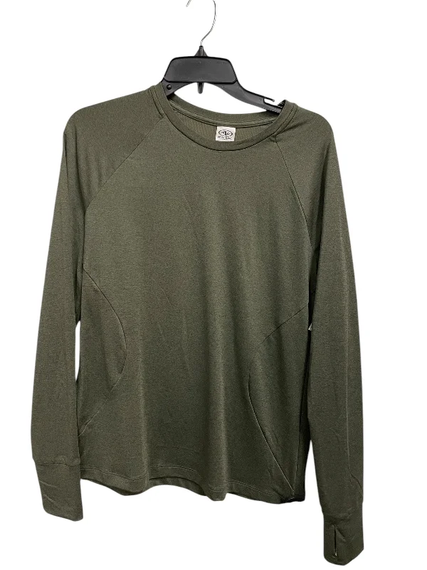 Athletic Top Long Sleeve Collar By Athletic Works In Green, Size: L Cclassic Men's Tweed