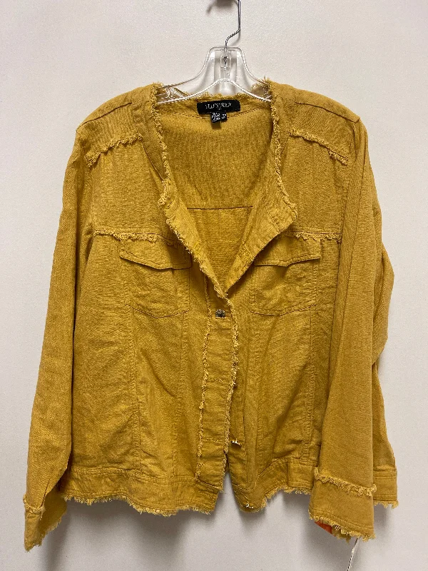 Jacket Other By Ellen Tracy In Yellow, Size: 1x Trendy Men's Oversized