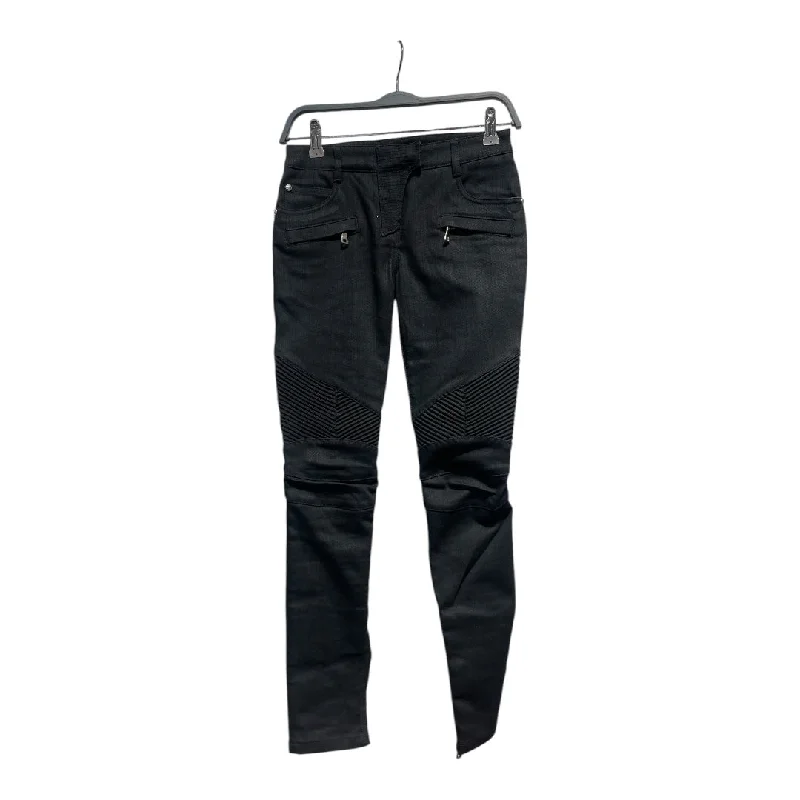 BALMAIN/Skinny Pants/34/Denim/BLK/STITCHED ZIP FLY Sophisticated Men's 