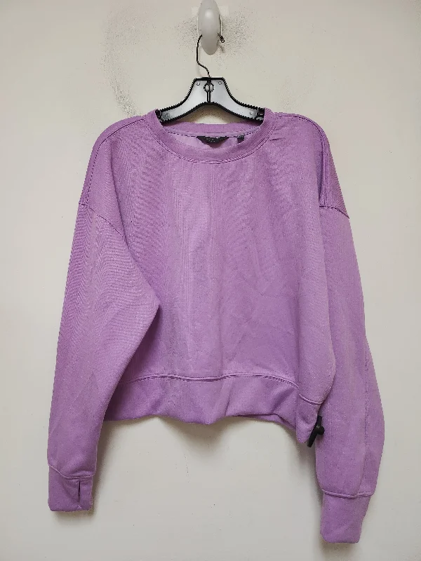 Athletic Top Long Sleeve Crewneck By Danskin In Purple, Size: L Edgy Men's Punk