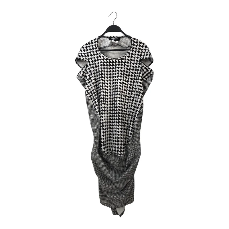 JUNYA WATANABE COMME des GARCONS/Dress/M/Houndstooth Check/Cotton/WHT/Tube/ Sleek Men's Metallic