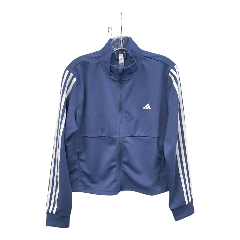 Athletic Jacket By Adidas In Blue, Size:L Edgy Men's Punk