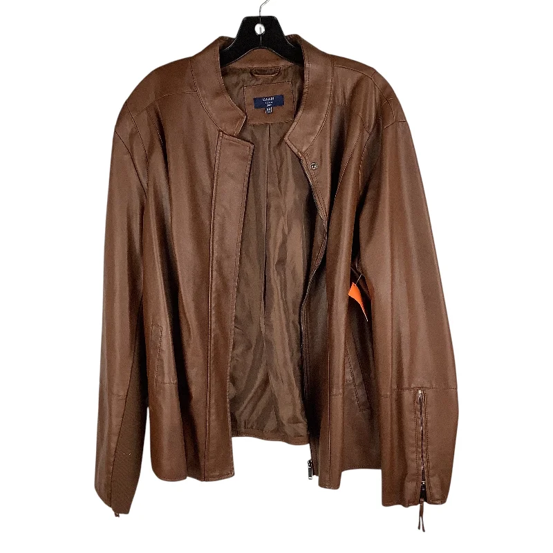 Jacket By Kaari Blue In Brown, Size: 3x Streetwear Style