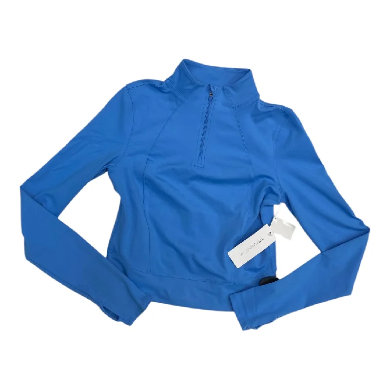 Athletic Top Ls Collar By Yogalicious In Blue, Size:S Unique Men's Patch