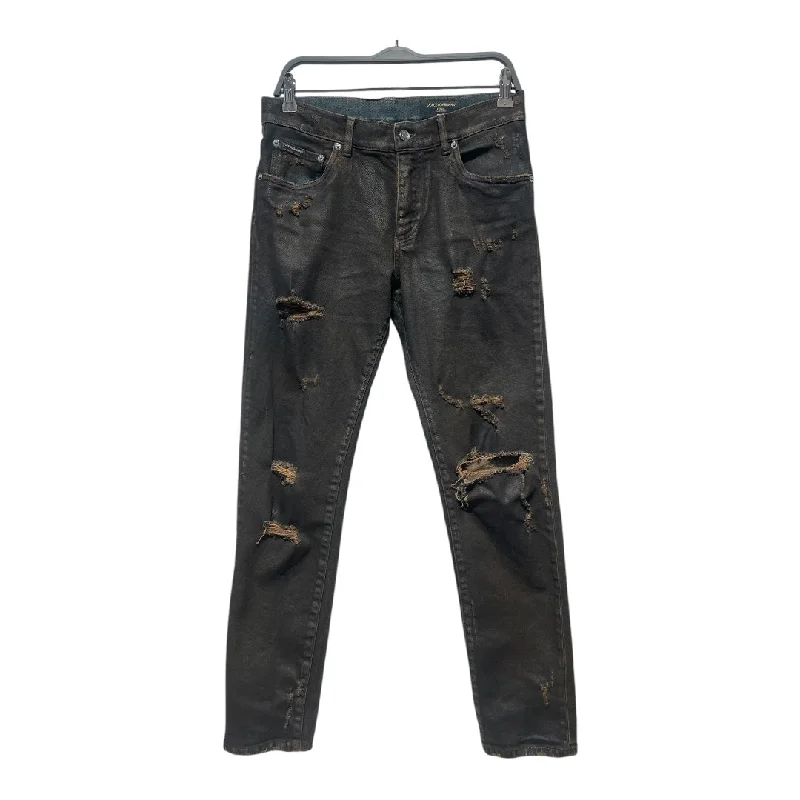 DOLCE&GABBANA/Skinny Pants/46/Denim/BLK/ Relaxed Men's Australian 