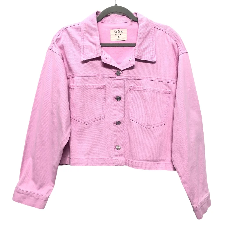 Jacket Denim By Ci Sono In Pink, Size:Xl Earthy Men's Sustainable 