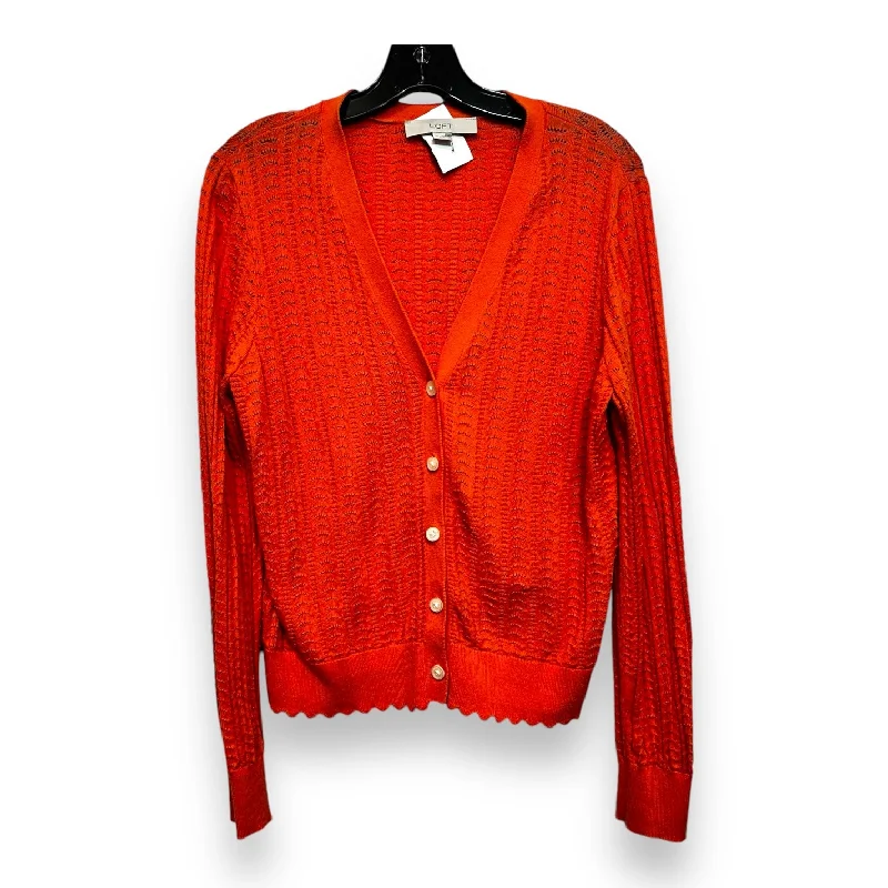 Cardigan By Loft In Orange, Size: M Bold Men's Animal