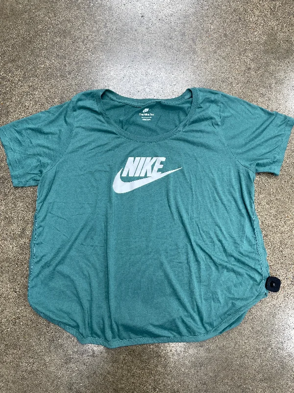 Athletic Top Ss By Nike Apparel In Green, Size:2X Business