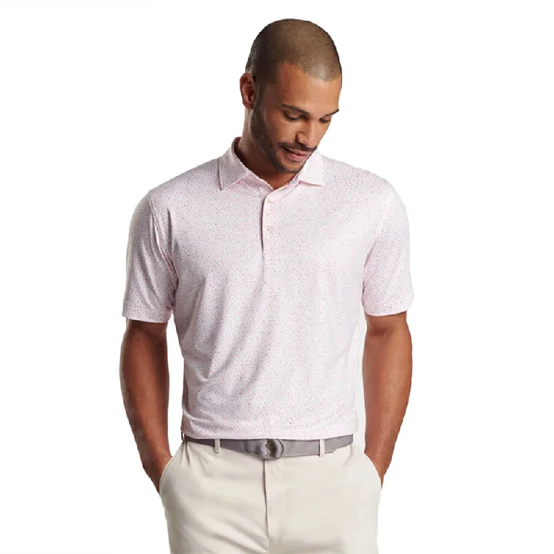 Peter Millar Marine Navigation Performance Jersey Polo Shirt - White Confident Men's Power