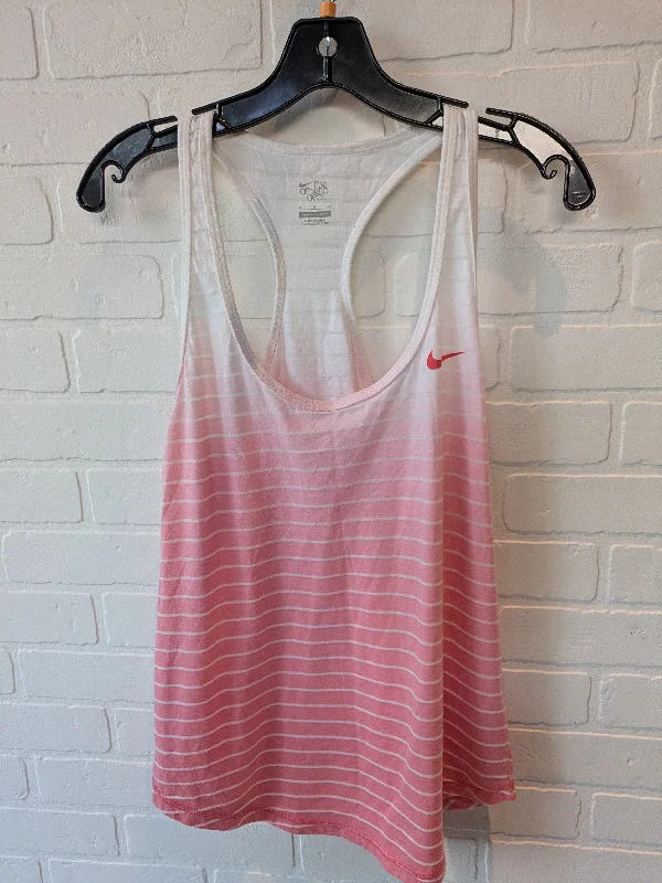 Pink & White Athletic Tank Top Nike, Size S Masculine Men's 