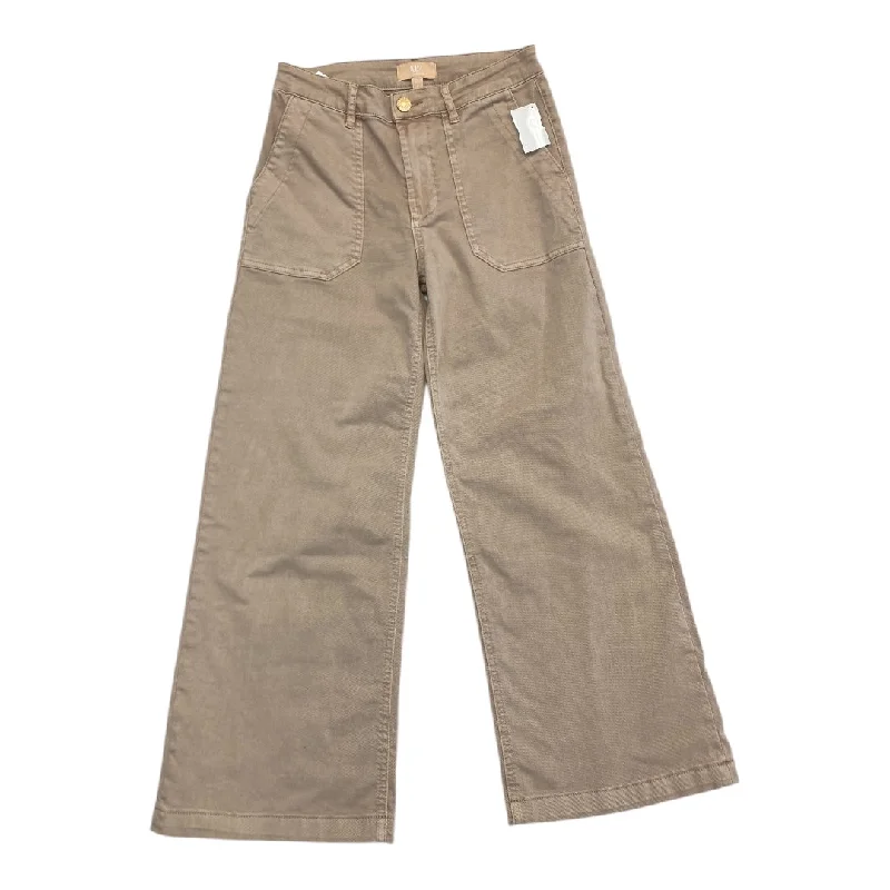 Jeans Wide Leg By Kut In Tan, Size:2 Unique Men's Patch