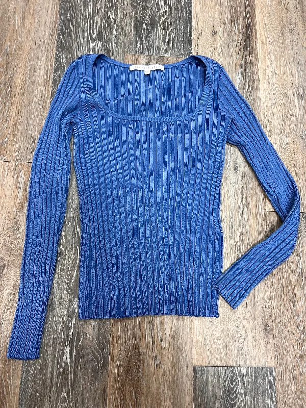 Designer Top Long Sleeve By Veronica Beard In Blue, Size: S Organic