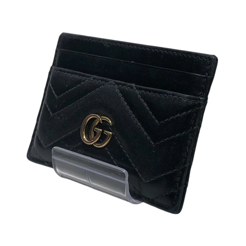 GUCCI/Bifold Wallet/XS/Leather/BLK/ Confident Men's High