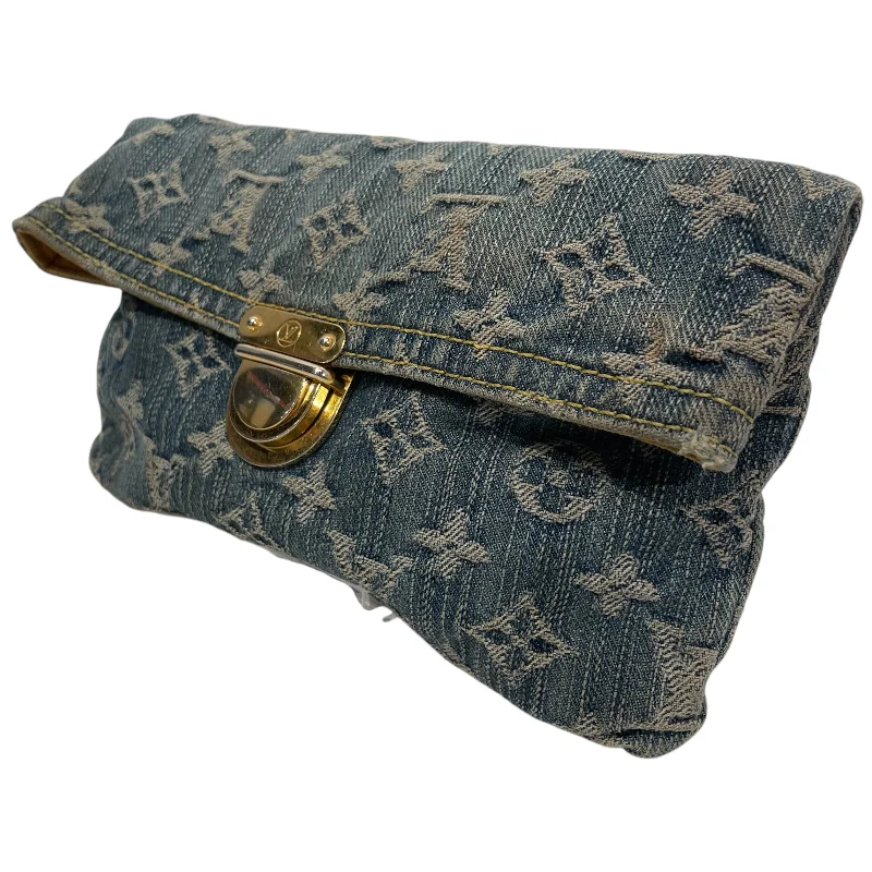 LOUIS VUITTON/Clutch Bag/Monogram/Denim/BLU/lv denim clutch bag Youthful Men's Anime