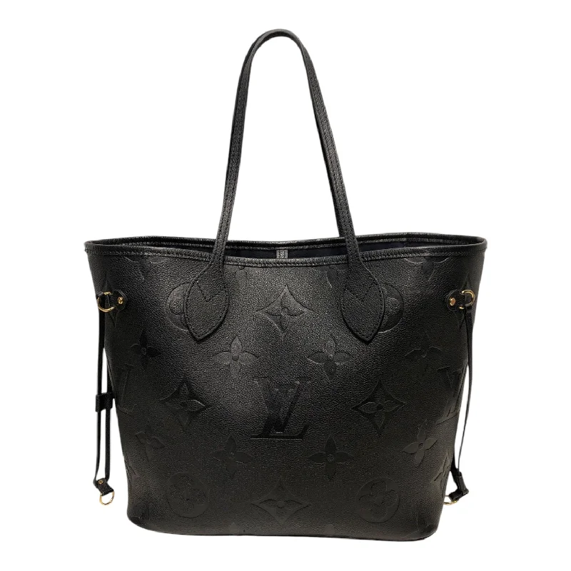 LOUIS VUITTON/Tote Bag/Monogram/Leather/BLK/Neverfull MM Black Gym