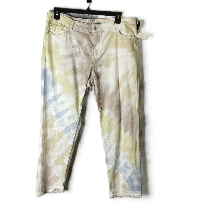 Tie Dye Print Jeans Straight By Pilcro, Size: 18 Stylish Men's Neon