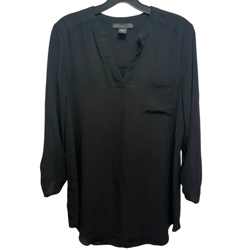 Tunic Blouse Long Sleeve By Joan Vass In Black, Size: L Stylish Men's Neon