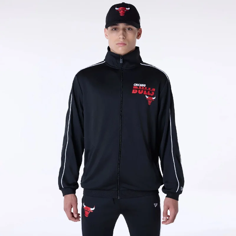 Chicago Bulls NBA Track Top Black Jacket Modern Men's 