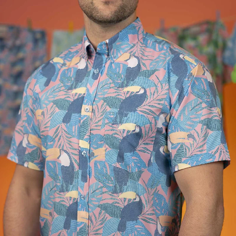 Toucan Tango – KUNUFLEX Short Sleeve Shirt Monochromatic Office Style