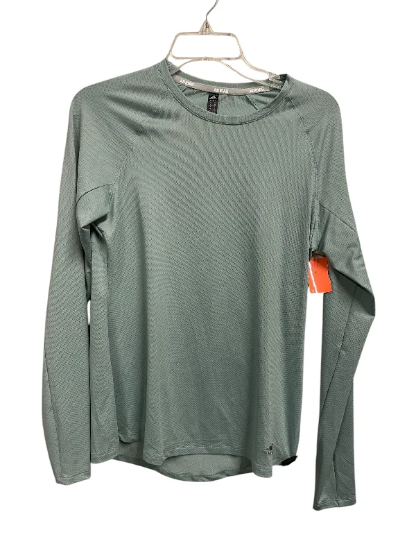 Athletic Top Long Sleeve Crewneck By Adidas In Green, Size: M Earthy Men's Sustainable 